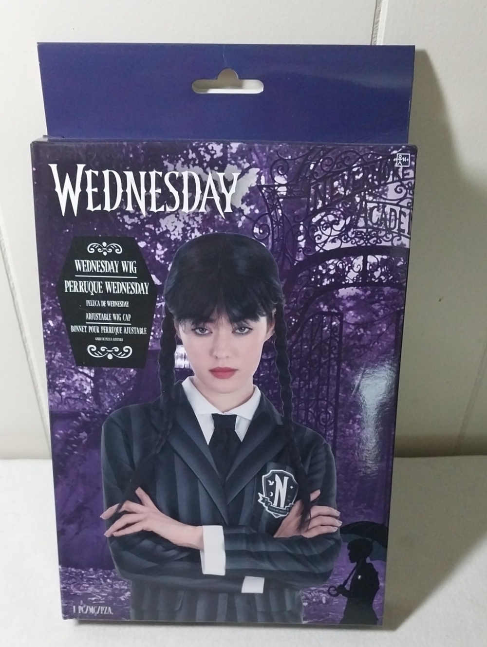 Wednesday Wig Adams Family Black Pigtails Goth NEW